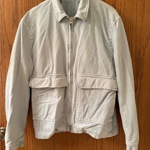 Zara Men's Light Gray/ light blue Jacket